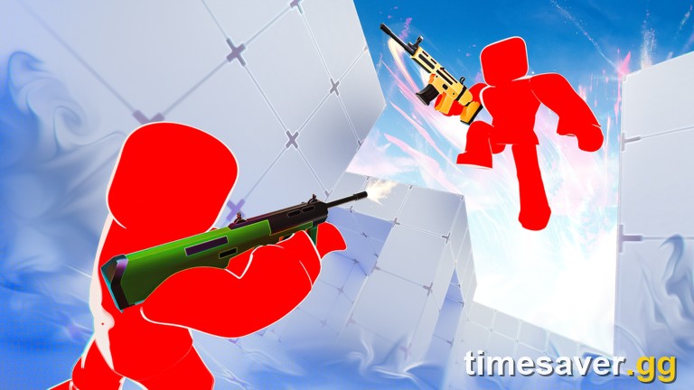 Roblox RIVALS gameplay showing a first-to-five duel loadout