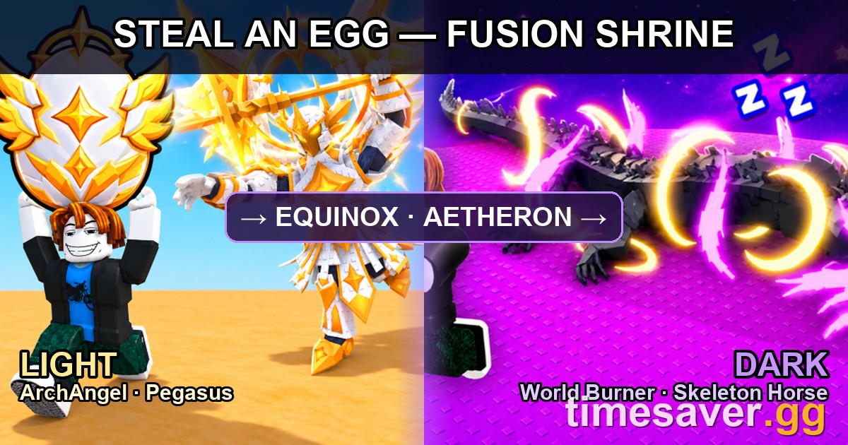 Steal An Egg Fusion Shrine: How to Make a Fusion Egg (Angels & Demons)