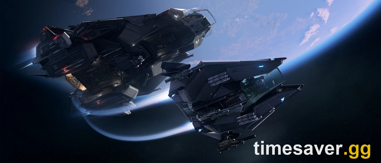 The RSI Skylark snub fighter flying beside the Constellation Mk V Centaurus in Star Citizen Alpha 4.10.2