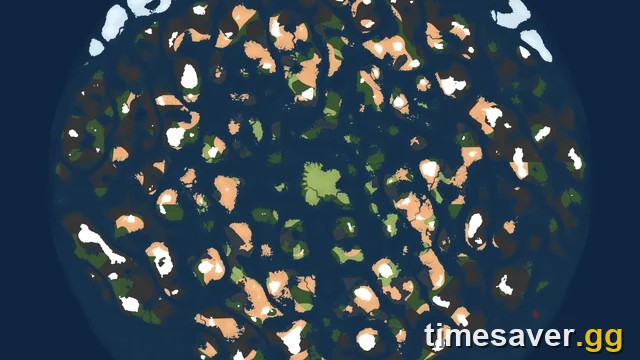Full Valheim world map generated from a seed, biomes shown in different colors