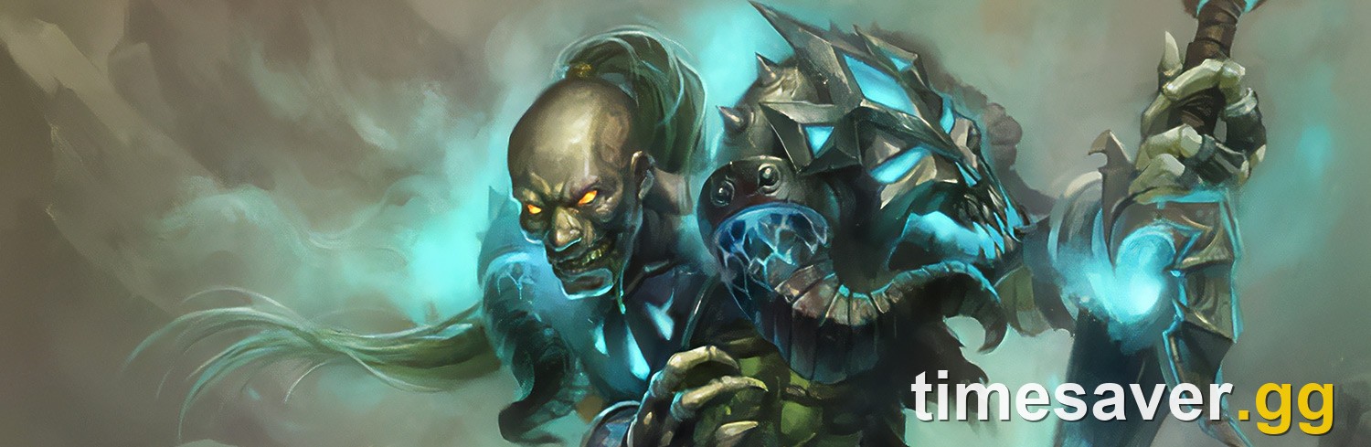 A Death Knight wreathed in frost magic in World of Warcraft, the fantasy of the Frost Death Knight spec