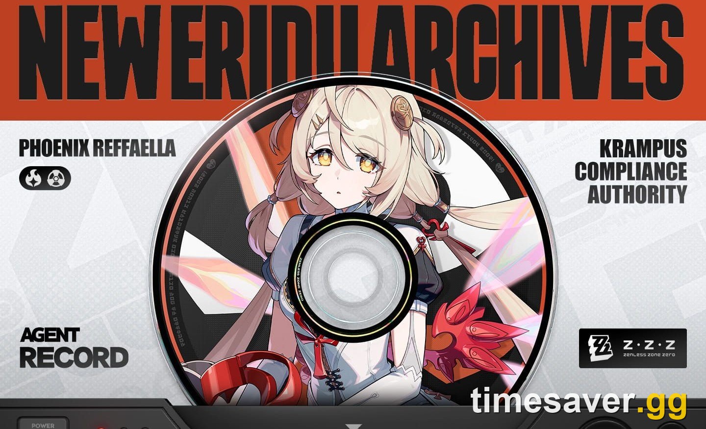 New Eridu Archives Agent Record card for Phoenix Reffaella of the Krampus Compliance Authority