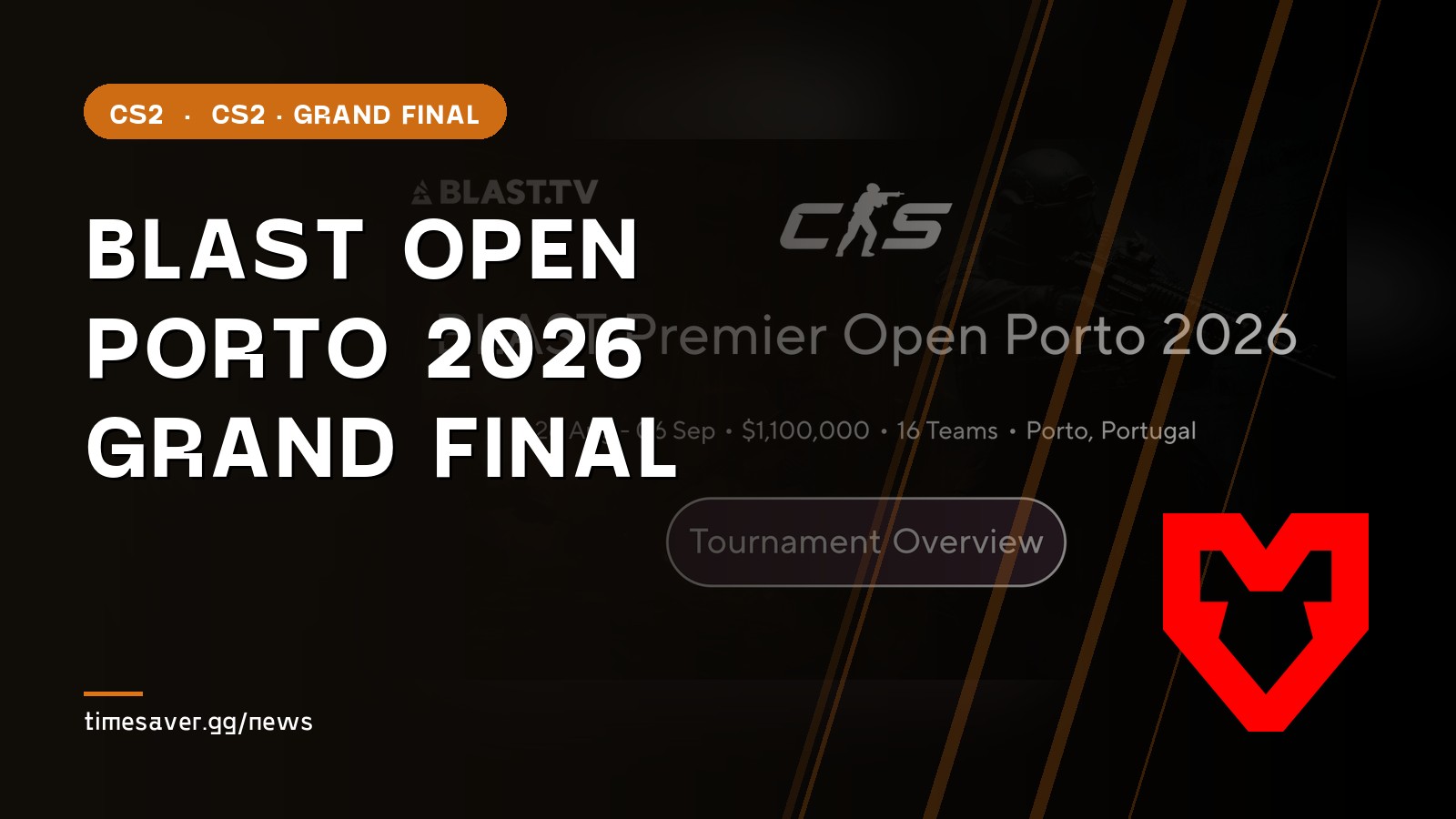 BLAST Open Porto 2026 Grand Final: Spirit vs MOUZ Start Time, Bracket and $250,000 on the Line