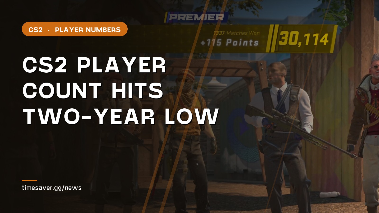 CS2 Player Count Hits Two-Year Low: August Peaked at 1.33M in a Sixth Straight Monthly Drop